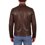 Men's Cafe Racer Leather Jacket