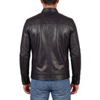 Men's Cafe Racer Leather Jacket
