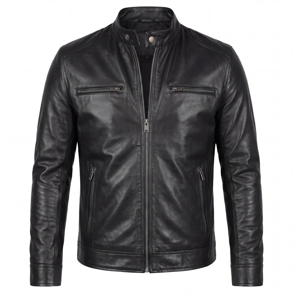 Men's Cafe Racer Leather Jacket
