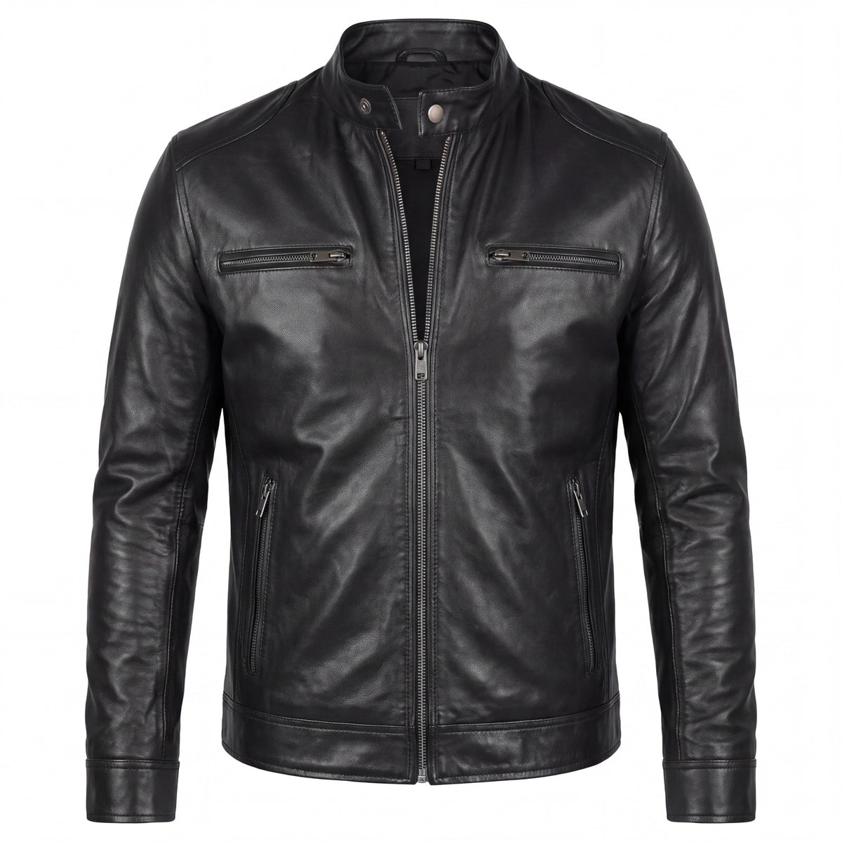 Men's Cafe Racer Leather Jacket