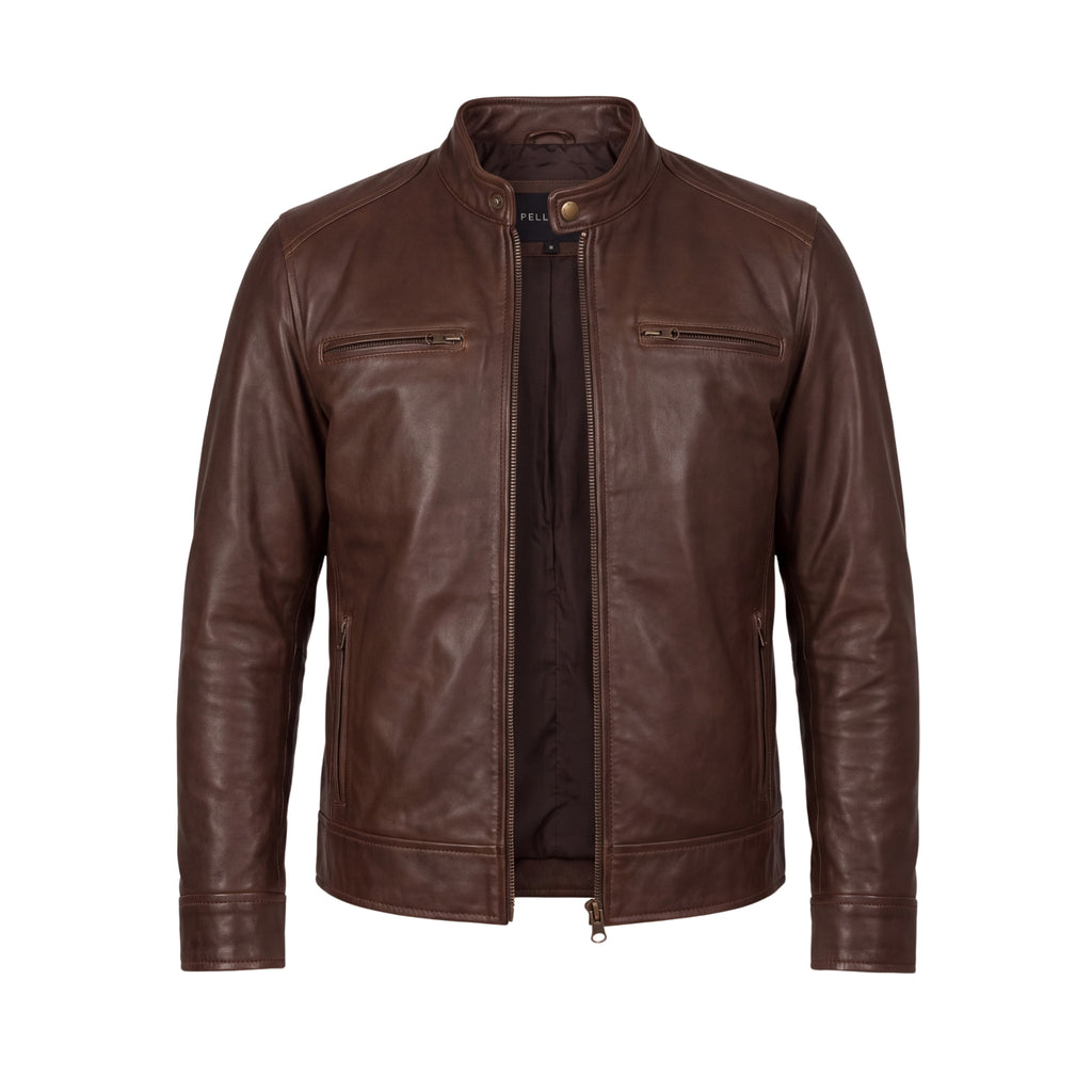 Men's Cafe Racer Leather Jacket