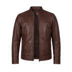 Men's Cafe Racer Leather Jacket