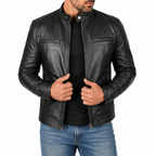 Men's Cafe Racer Leather Jacket