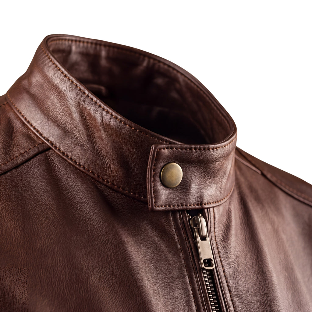 Men's Cafe Racer Leather Jacket
