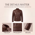 Men's Cafe Racer Leather Jacket