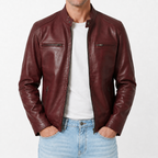 Men's Cafe Racer Leather Jacket