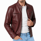 Men's Cafe Racer Leather Jacket