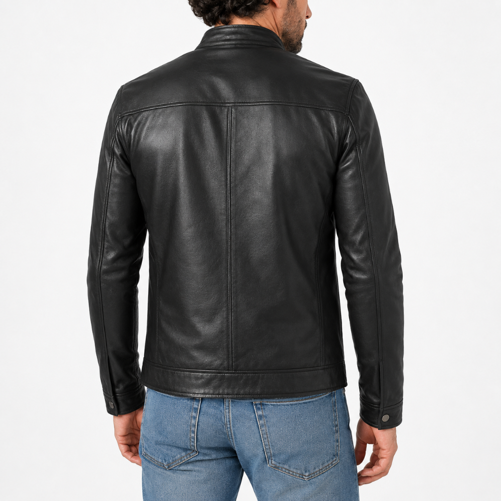 Men's Cafe Racer Leather Jacket