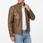 Men's Cafe Racer Leather Jacket