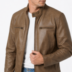 Men's Cafe Racer Leather Jacket