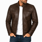 Men's Cafe Racer Leather Jacket