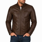 Men's Cafe Racer Leather Jacket